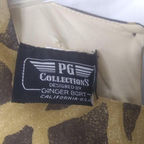 Vintage 70's PG Collections by Ginger Bort Animal Print Maxi Dress - Picture 7 of 7